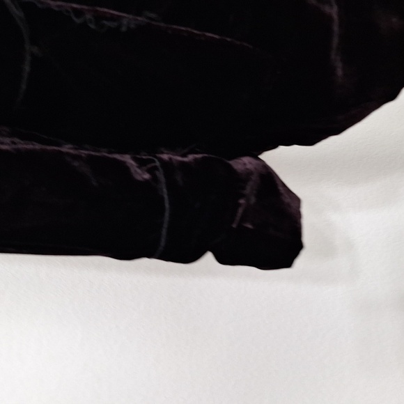 Amaryllis Dark Purple Velvet Romantic Whimsigoth Single Lapel Blazer Jacket XS - Picture 5 of 16